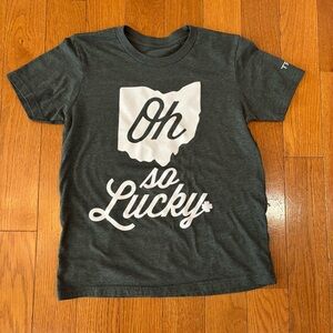 Ohio ‘Oh So Lucky’ Kids T-Shirt - Heather Green